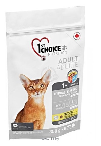 Фотографии 1st Choice (0.35 кг) HYPOALLERGENIC for ADULT CATS