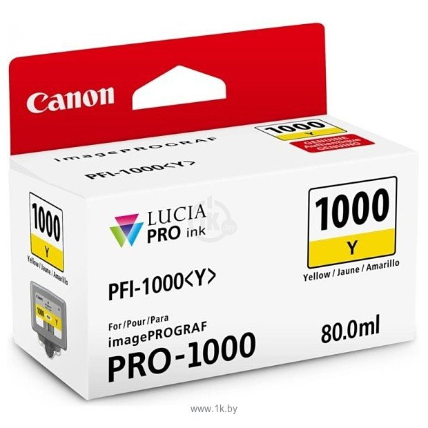 Фотографии Аналог Canon PFI-1000 Y