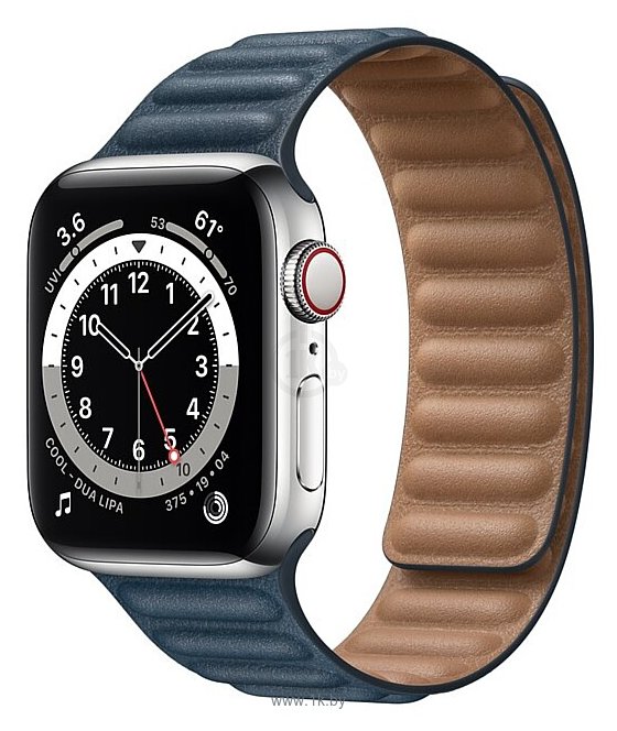 Фотографии Apple Watch Series 6 GPS + Cellular 40mm Stainless Steel Case with Leather Link