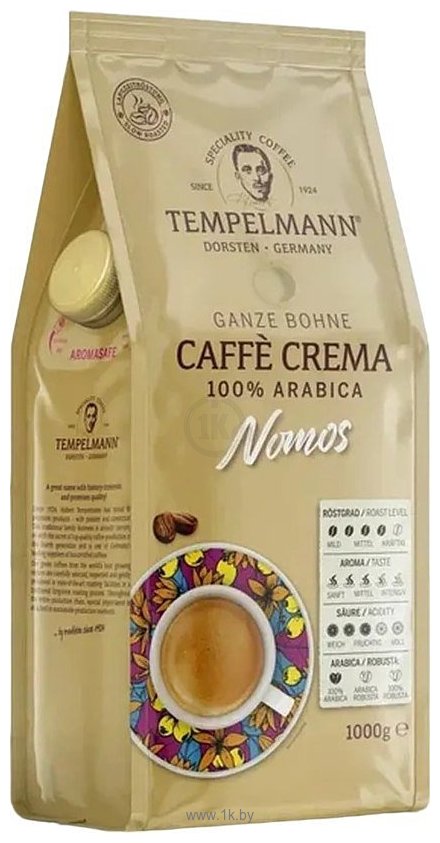 Фотографии Tempelmann Nomos Caffe Crema зерновой 1 кг