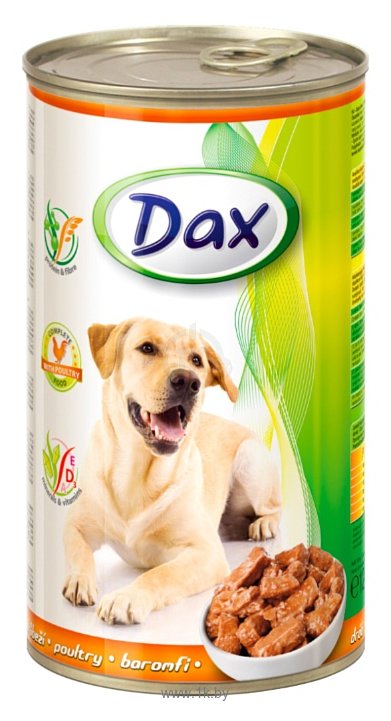Фотографии DAX (1.24 кг) 6 шт. Птица для собак консервы
