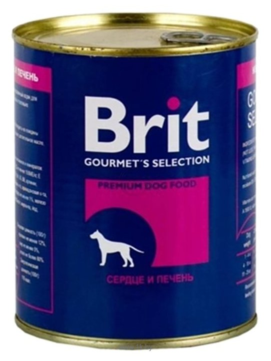 Фотографии Brit (0.85 кг) 12 шт. Консервы для собак Сердце и печень