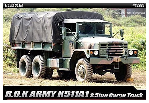 Фотографии Academy R.O.K. Army K511A1 2.5ton Cargo Truck 1/35 13293