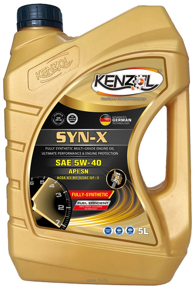 Фотографии Kenzol Syn-X SAE 5W-40 API SN 5л