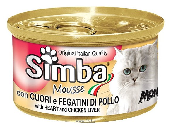 Фотографии Simba Мусс для кошек с сердцем и куриной печенью (0.085 кг) 1 шт.