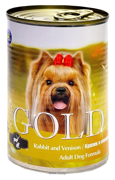 Фотографии Nero Gold (0.41 кг) 24 шт. Консервы для собак. Кролик и оленина