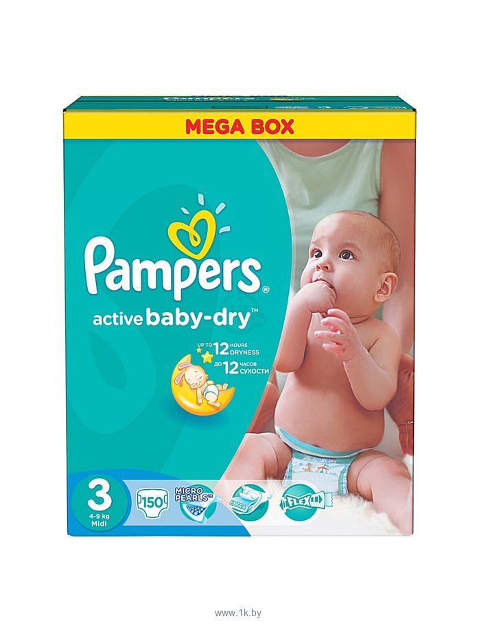 Фотографии Pampers Active Baby-Dry 3 Midi (150 шт.)