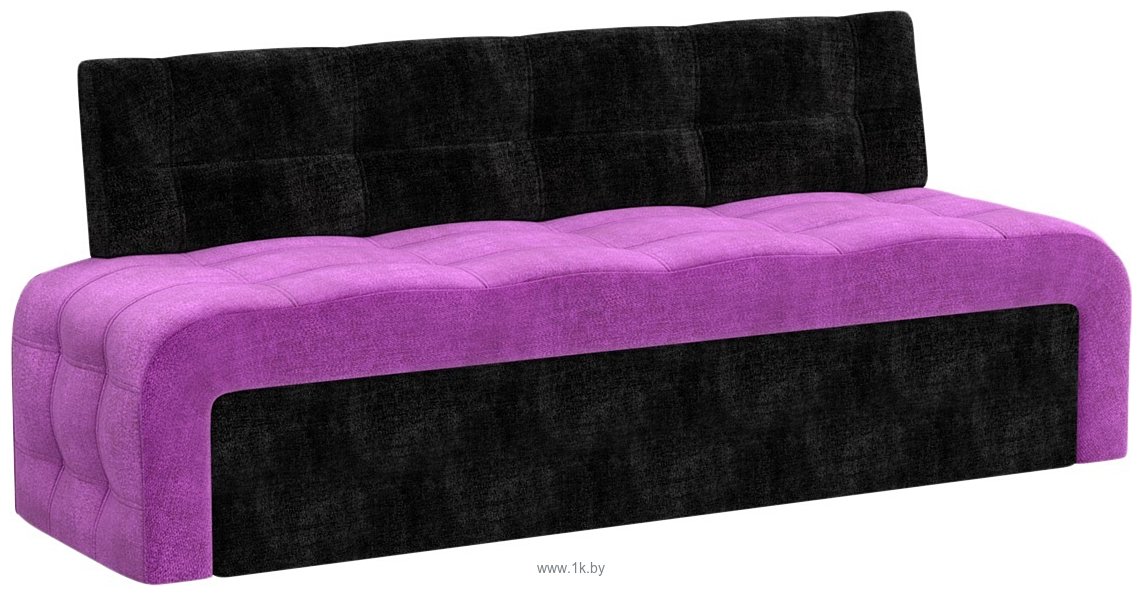 Фотографии Mebelico Люксор (прямой, вельвет, фиолетовый/черный)