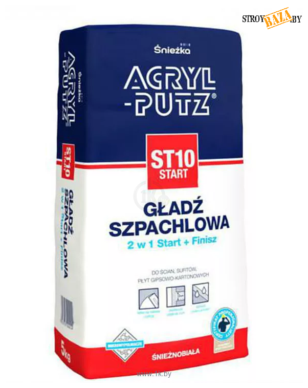 Фотографии Sniezka Acryl-Putz Start EX ST10 5 кг (белый)