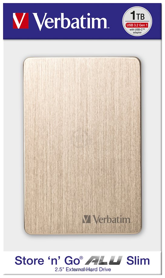 Фотографии Verbatim Store 'n' Go Alu 1TB (золотистый)