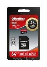 Фотографии OltraMax microSDXC Class 10 UHS-1 45MB/s 64GB + SD adapter