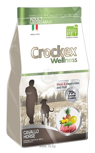 Фотографии Crockex (3 кг) Wellness Adult Medio-Maxi конина с рисом