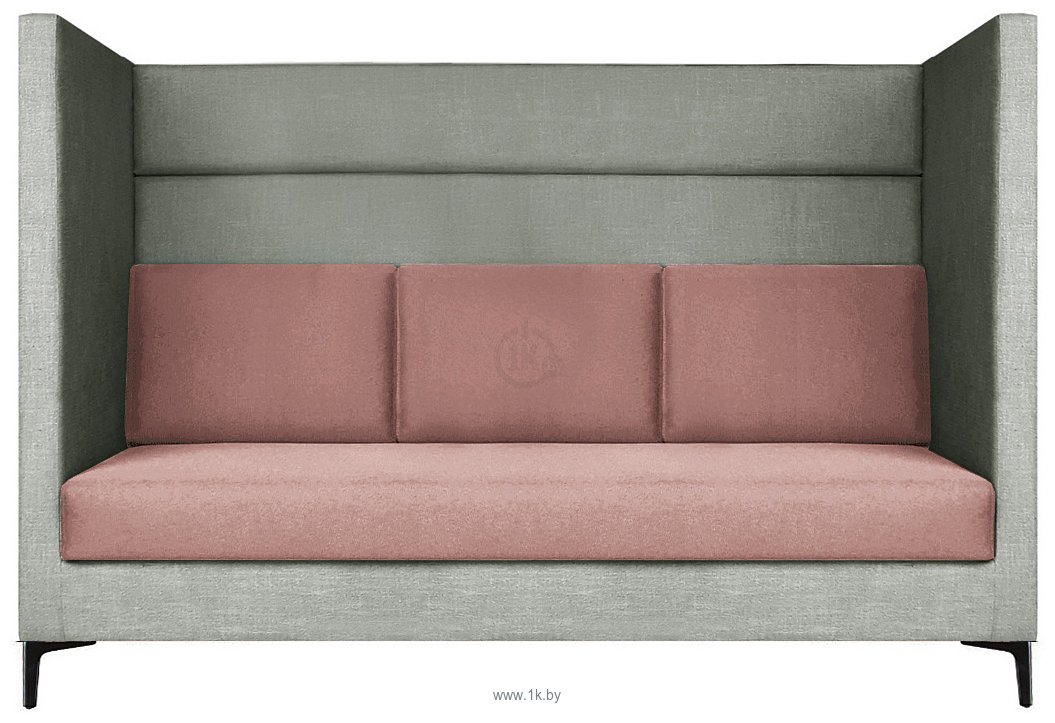 Фотографии Brioli Дирк трехместный (рогожка, J20-J11 (серый, розовые вставки)