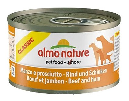 Фотографии Almo Nature Classic Adult Dog Beef and Ham (0.095 кг) 24 шт.