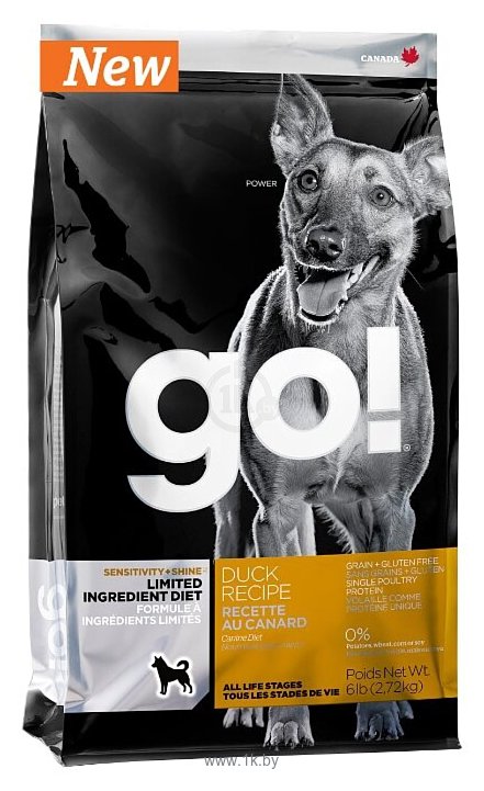 Фотографии GO! (2.72 кг) Sensitivity + Shine Duck Dog Recipe Limited Ingredient Diet, Grain Free, Potato Free