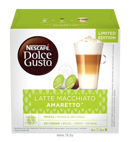 Фотографии Nescafe Dolce Gusto Latte Macchiato Amaretto 16 шт