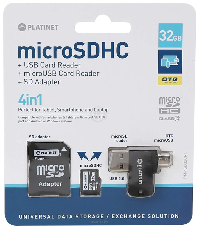 Фотографии Platinet PMMSD32CR4 32GB + SD adapter