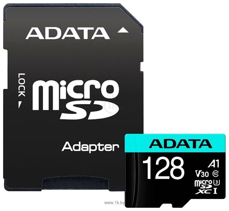 Фотографии ADATA Premier Pro AUSDX128GUI3V30SA2-RA1 microSDXC 128GB (с адаптером)