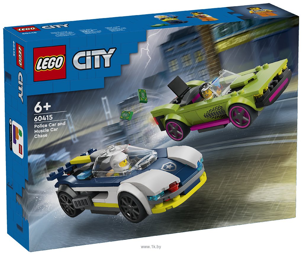 Фотографии LEGO City 60415 Погоня на полицейской машине и маслкаре