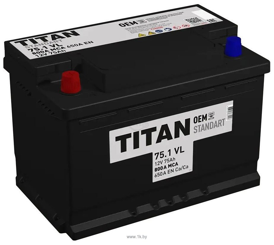 Фотографии Titan Standart L+ (75Ah)