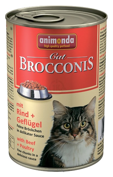 Фотографии Animonda Brocconis Cat для кошек с говядиной и мясом домашней птицы (0.4 кг) 6 шт.