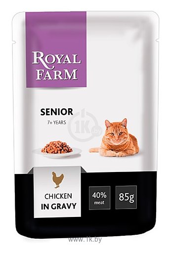 Фотографии Royal Farm Пауч для кошек Senior Chicken in gravy