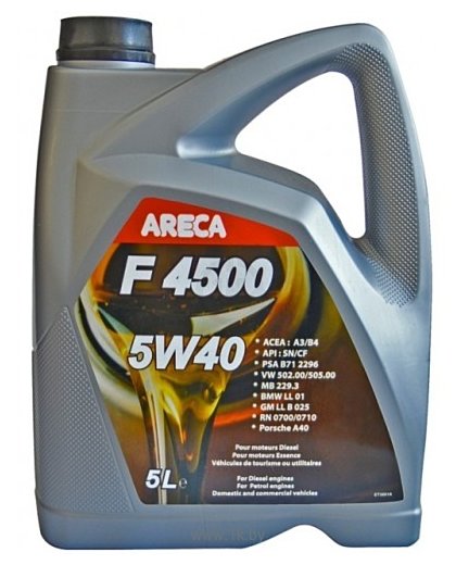 Фотографии Areca F4500 5W-40 4л