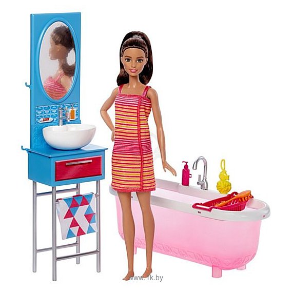 Фотографии Barbie Doll & Bathroom Playset DVX53