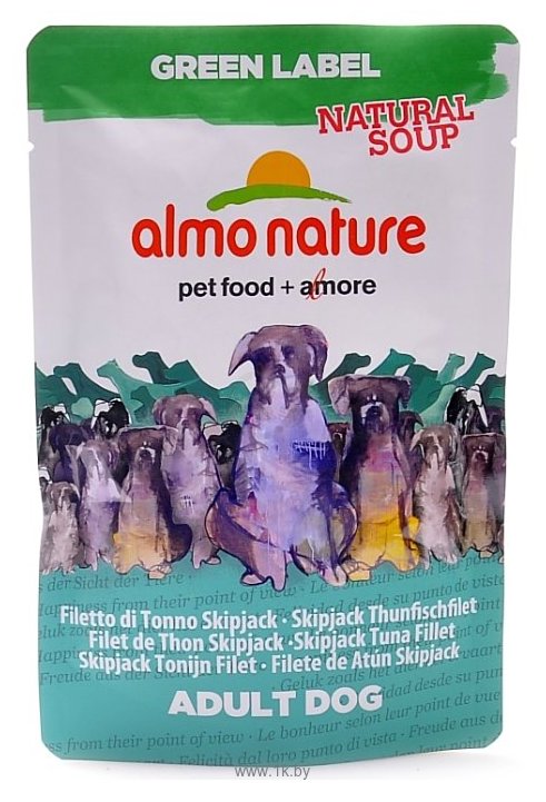 Фотографии Almo Nature Green Label Natural Soup Dog Skip Jack Tuna Fillet (0.14 кг) 12 шт.