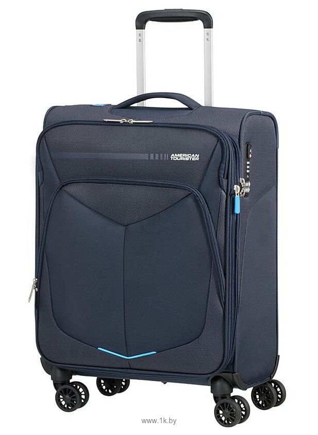 Фотографии American Tourister Summerfunk Blue 55 см (с увеличением, 4 колеса)