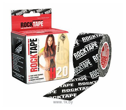 Фотографии RockTape H2O 5 см x 5 м (черный логотип)