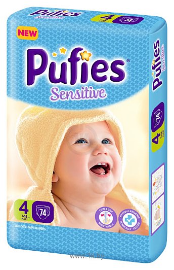 Фотографии Pufies Baby Sensitive Maxi 4 (7-14 кг) 74 шт.