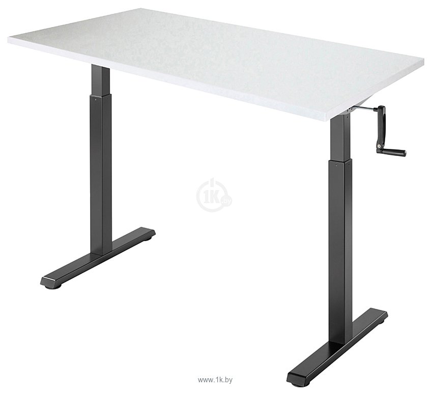Фотографии ErgoSmart Manual Desk Compact 1360x800x36 мм (альпийский белый/черный)
