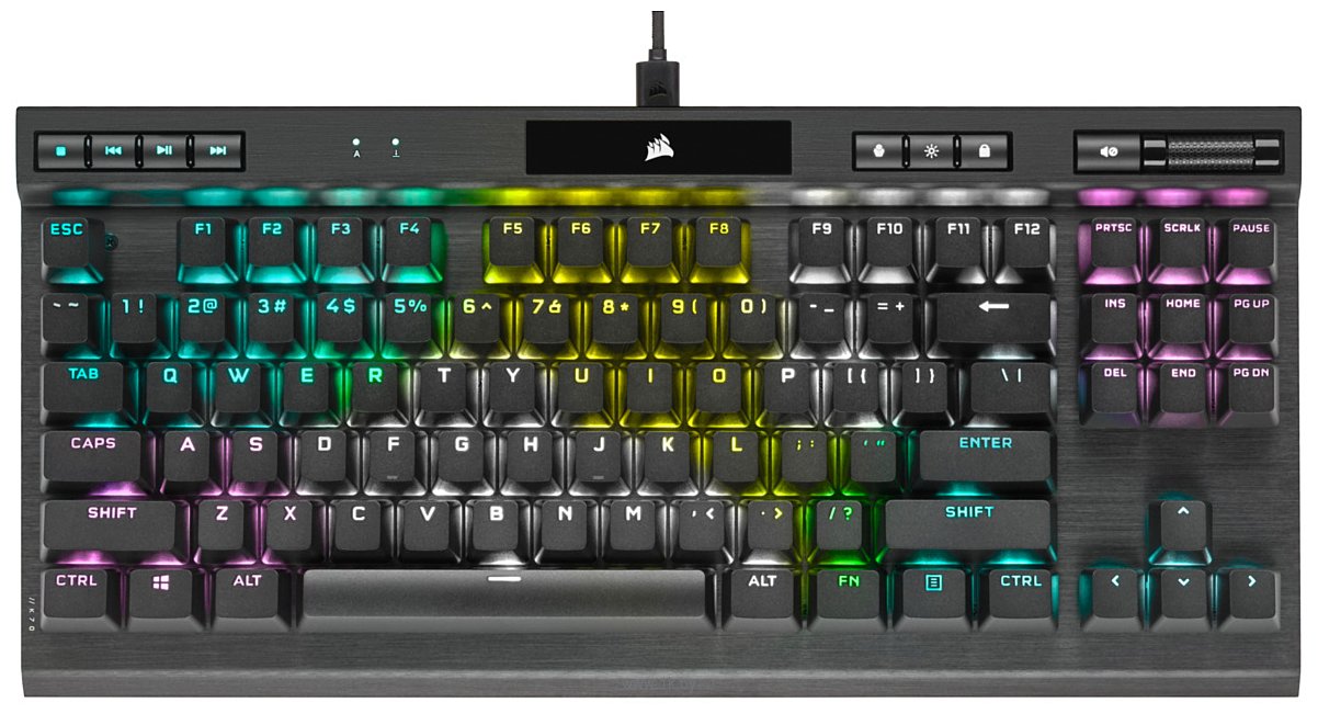 Фотографии Corsair K70 RGB TKL Cherry MX Speed (без кириллицы)