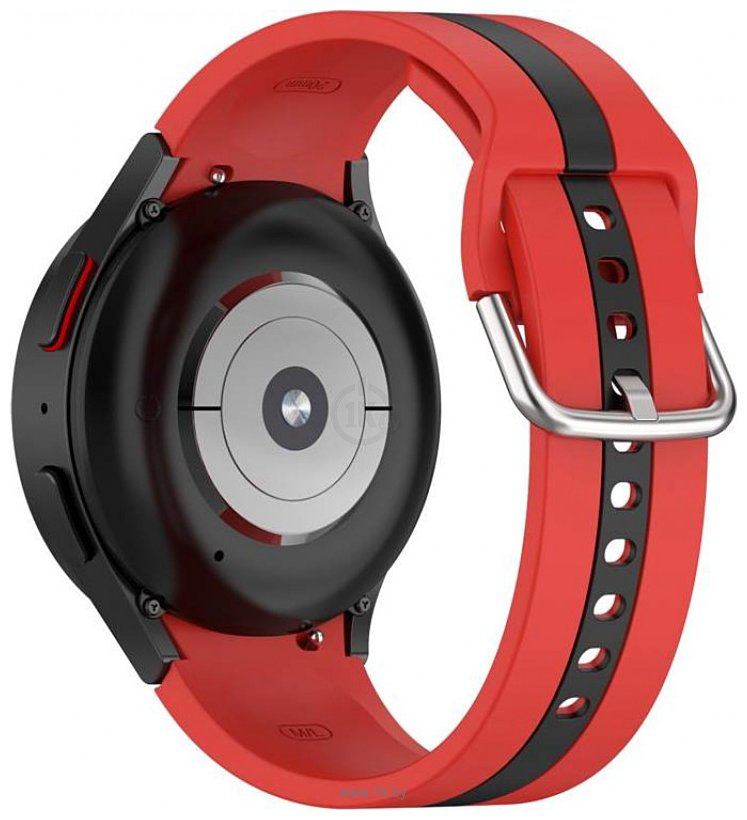 Фотографии Rumi Sport Line силиконовый для Samsung Galaxy Watch4/5 (20 мм, красный/черный)
