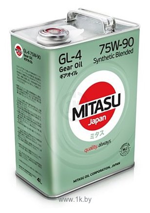 Фотографии Mitasu MJ-443 GEAR OIL GL-4 75W-90 Synthetic Blended 4л