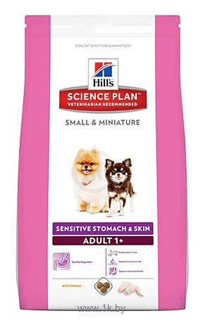 Фотографии Hill's Science Plan Canine Adult 1+ Small & Miniature Sensitive Stomach & Skin with Chicken (0.3 кг)