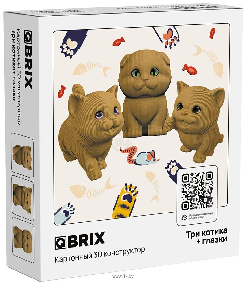 Фотографии QBRIX Три котика 3D. С глазками 20087