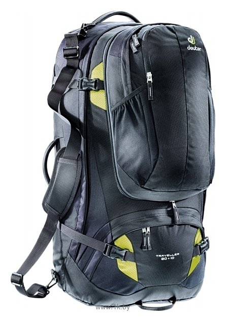 Фотографии Deuter Traveller 80+10 black (black/moss)