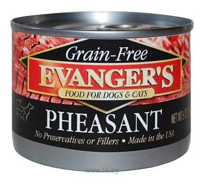 Фотографии Evanger's Grain Free Pheasant for Dogs & Cats консервы для кошек и собак (0.17 кг) 12 шт.
