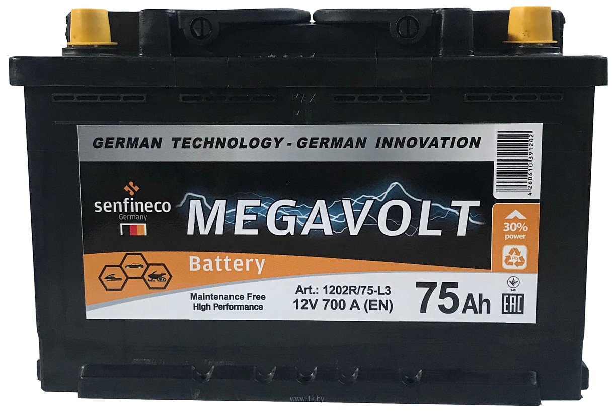 Фотографии Senfineco Megavolt 12V +L (75Ah)