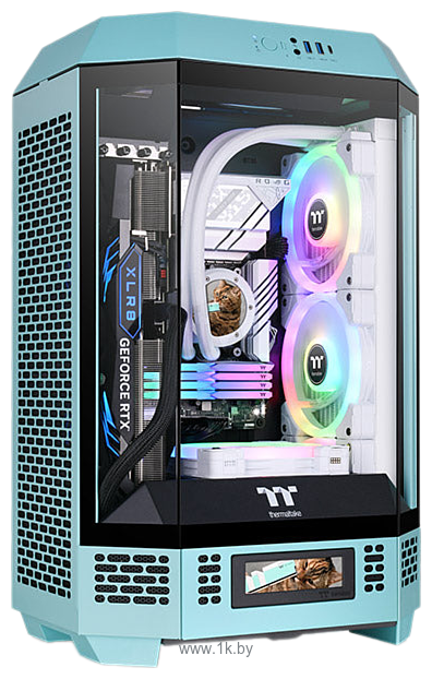 Фотографии Thermaltake The Tower 300 Turquoise CA-1Y4-00SBWN-00