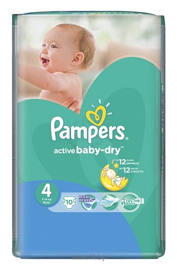 Фотографии Pampers Active Baby-Dry 4 Maxi (10 шт.)