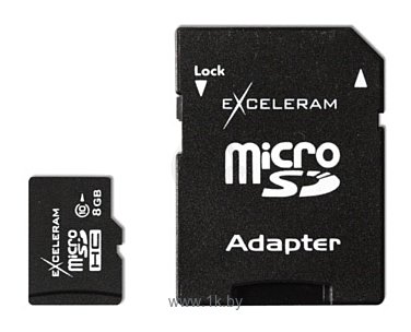 Фотографии Exceleram microSDHC class 10 8GB + SD adapter