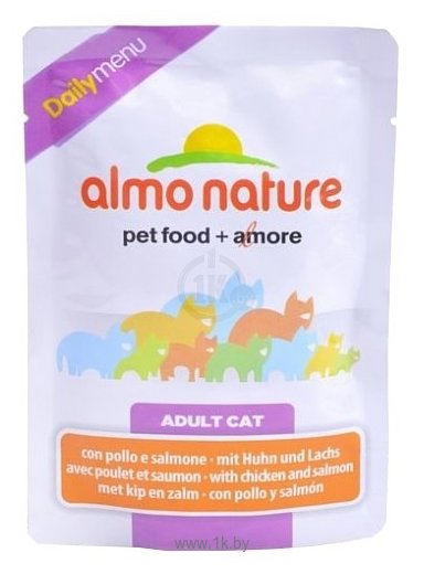 Фотографии Almo Nature (0.07 кг) 1 шт. DailyMenu Adult Cat Chicken and Salmon