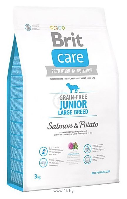 Фотографии Brit Care Junior Large Breed Salmon & Potato (3.0 кг)