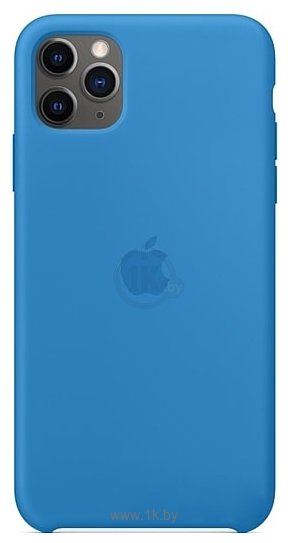 Фотографии Apple Silicone Case для iPhone 11 Pro Max (синяя волна)