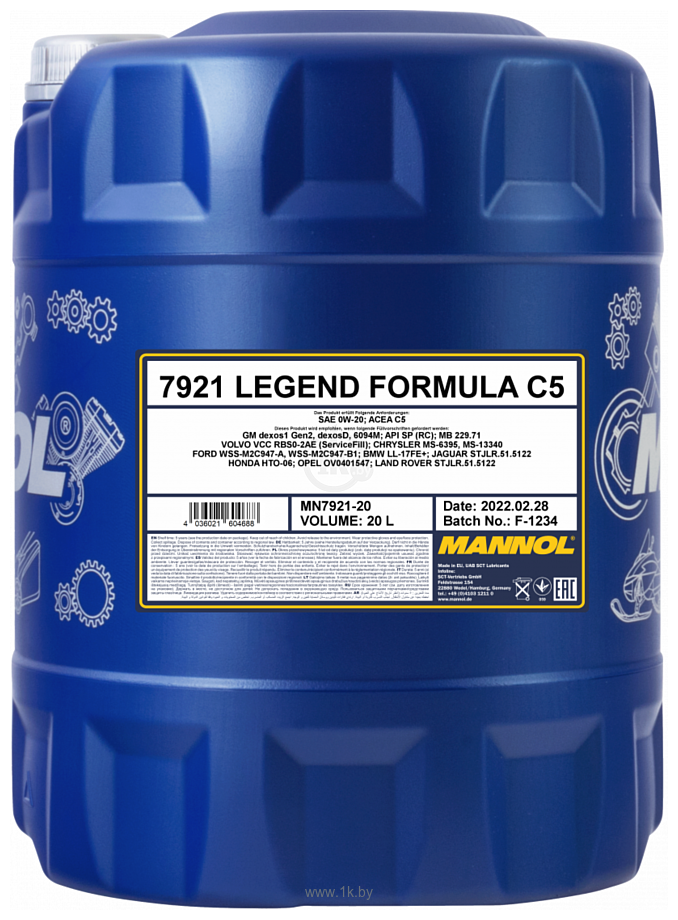 Фотографии Mannol Legend Formula C5 0W-20 20л