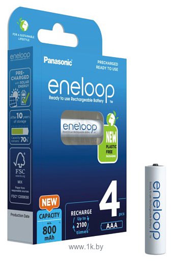 Фотографии Panasonic Eneloop AAA 800 mAh 4 шт. (BK-4MCDE/4BE)