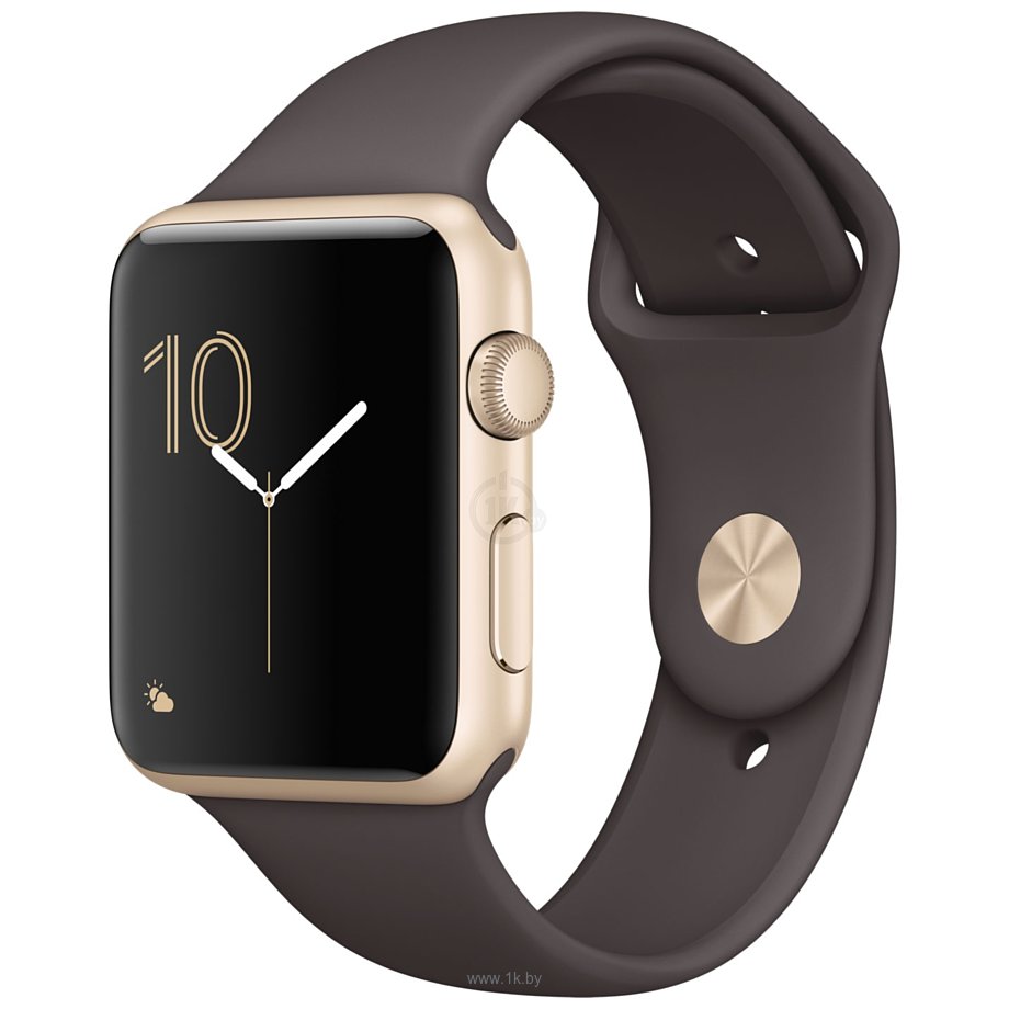 Фотографии Apple Watch Series 1 42mm Gold with Cocoa Sport Band (MNNN2)